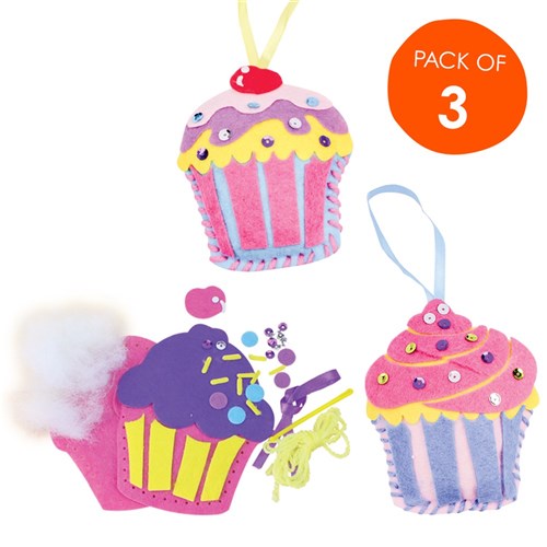 Cupcake Decorations Sewing Kit Pack of 3 Sewing & Textiles