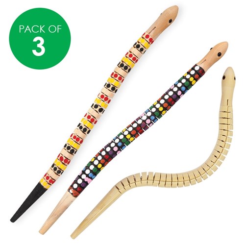 Wooden Sneaky Snakes - Pack of 3