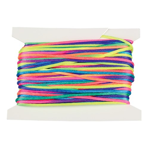 Rainbow Satin Cord - 20 Metres