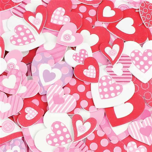 Foam Heart Stickers - Pack of 130