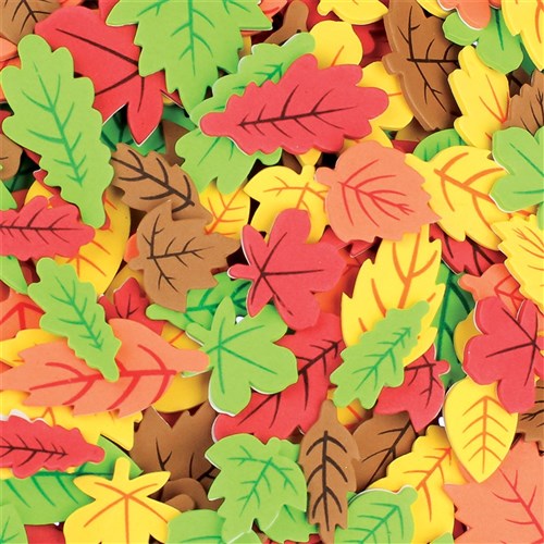 Foam Leaf Stickers - Pack of 180