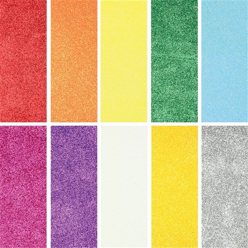 Glitter Self-Adhesive Foam Sheets - Pack of 10