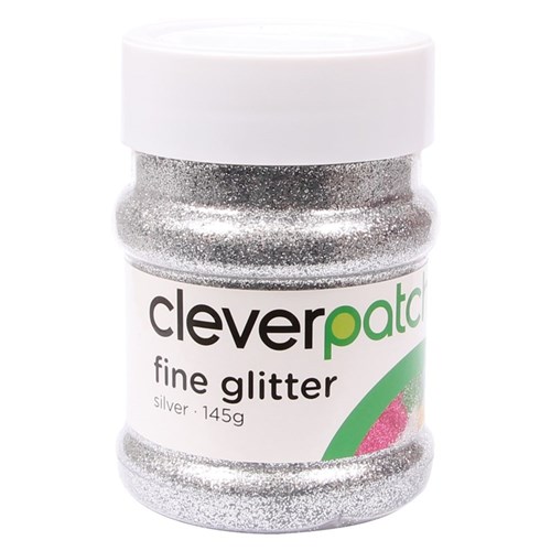 CleverPatch Fine Glitter - Silver - 145g Shaker Tub