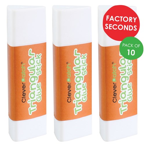 CleverPatch Triangular Glue Sticks - 25g - Pack of 10