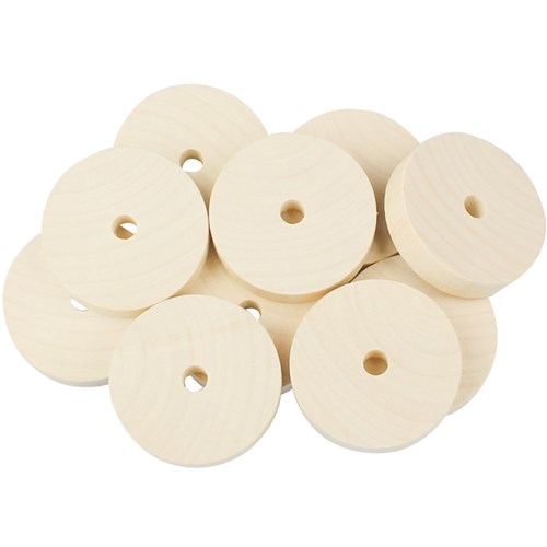 Wooden Wheels - Pack of 20