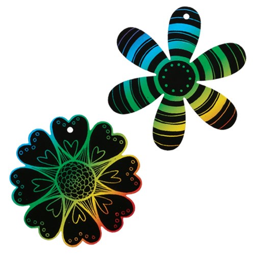 Scratch Board Flowers - Pack of 20