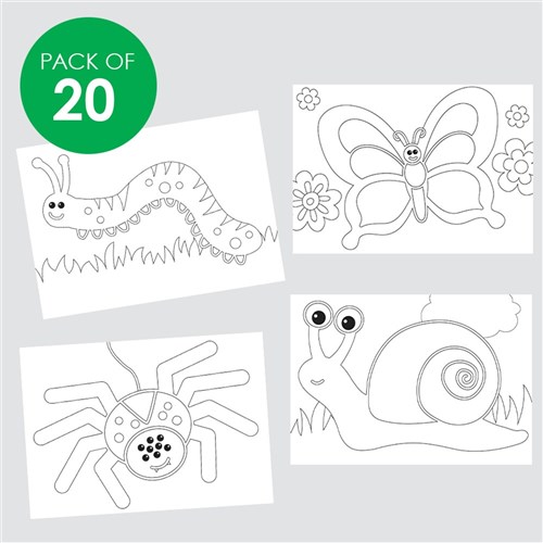 Minibeasts Sand Art Sheets - Pack of 20