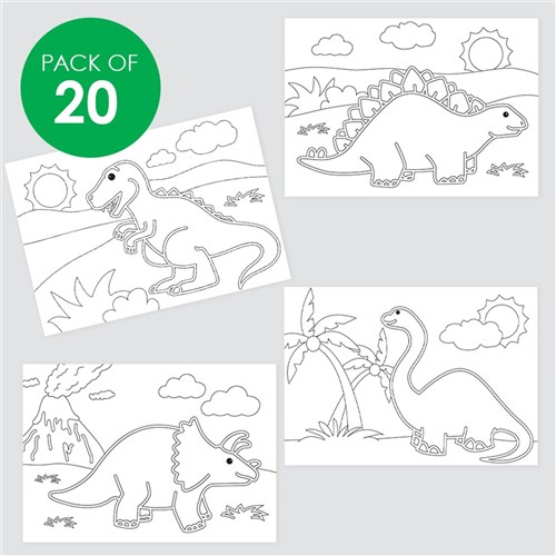 Dinosaurs Sand Art Sheets - Pack of 20