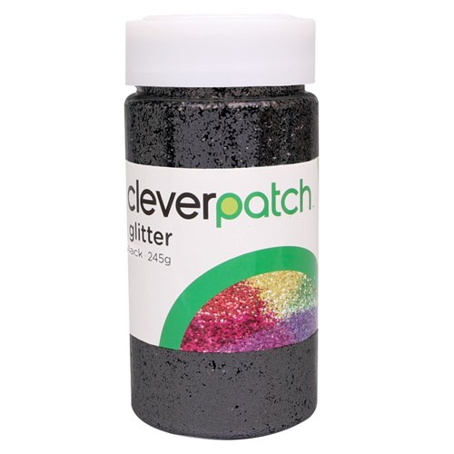 CleverPatch Glitter - Black - 245g Shaker Tub