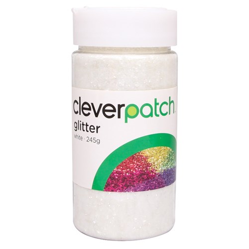 CleverPatch Glitter - White - 245g Shaker Tub