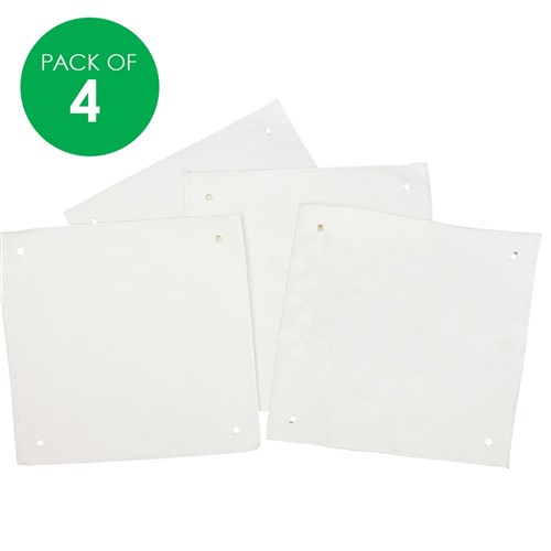 Primed Canvas Patchwork Squares - Pack of 4