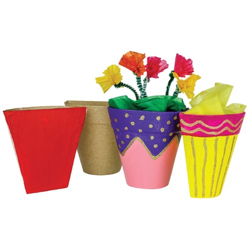 Papier Mache Half Flowerpot Gardening CleverPatch Art & Craft