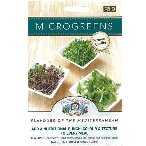 Microgreens Seeds - Flavours of the Mediterranean - Pack of 2,800
