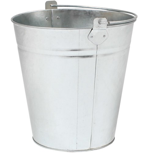 Tin Bucket - Large - Silver