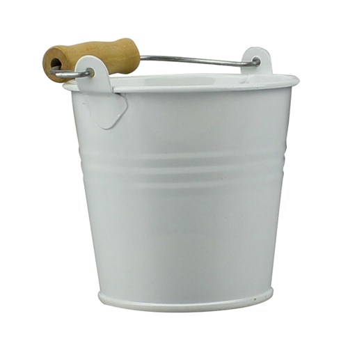 Tin Bucket - Small - White