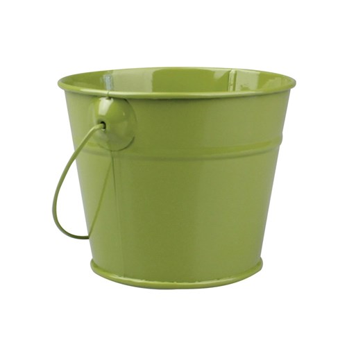 Tin Bucket - Medium - Moss Green