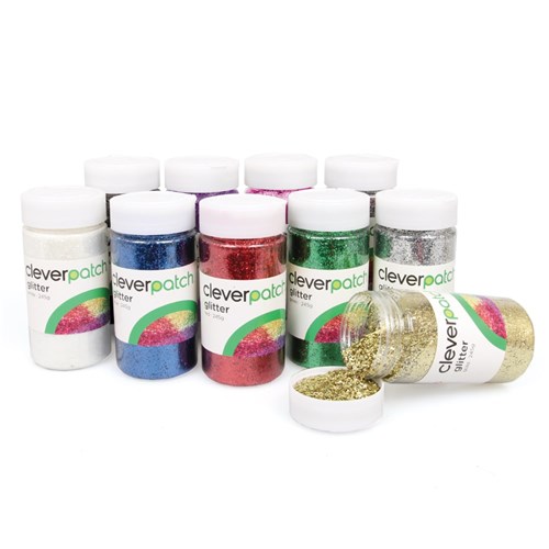 CleverPatch Glitter - 245g Shaker Tubs - Set of 10 Colours