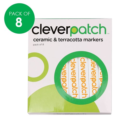 CleverPatch Ceramic & Terracotta Markers - Pack of 8 Colours