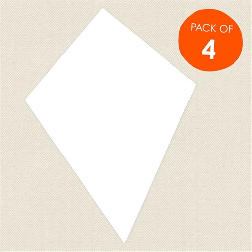 Cardboard Cutout Kites White Pack of 4 Paper Activities