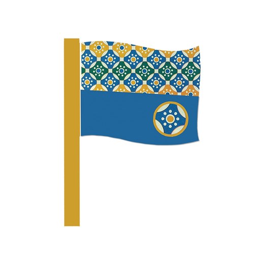Cardboard Flags - White - Pack of 4