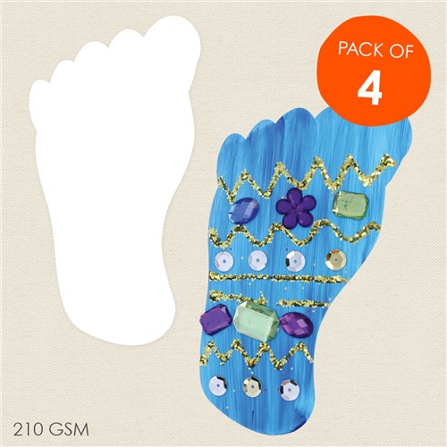 Cardboard Feet - White - Pack of 4