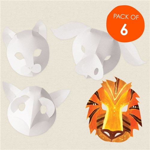 Barnyard Animal Fold-Up Masks - Pack of 6