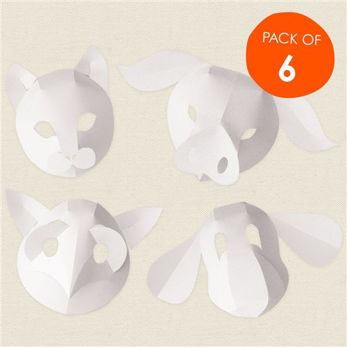 Barnyard Animal Fold-Up Masks - Pack of 6
