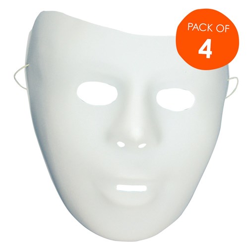 Face Masks - White - Pack of 4