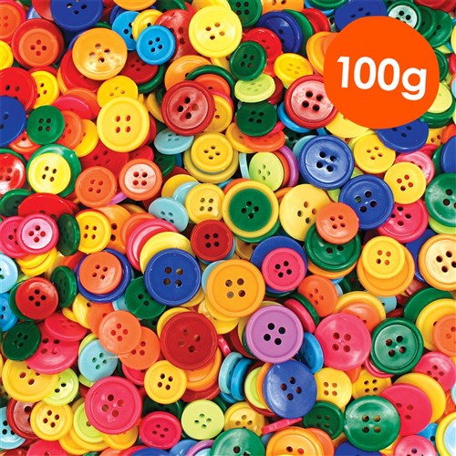 Craft Buttons - 100g Pack
