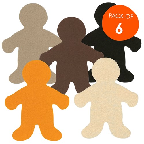 Culturally Diverse Felt People - Pack of 6