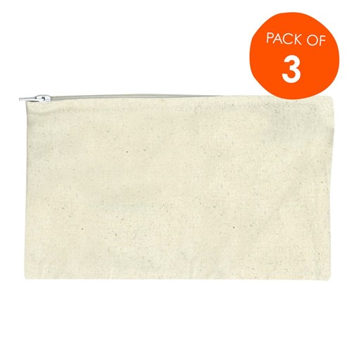 Cotton Pencil Cases - Pack of 3