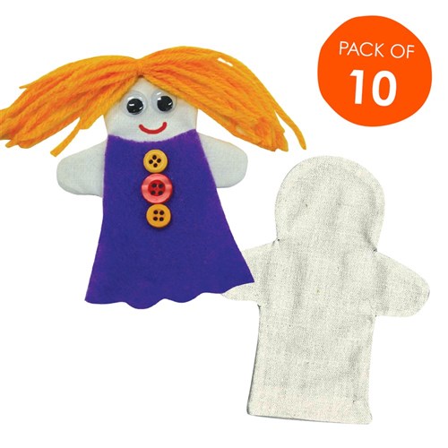 Cotton Finger Puppets - Pack of 10