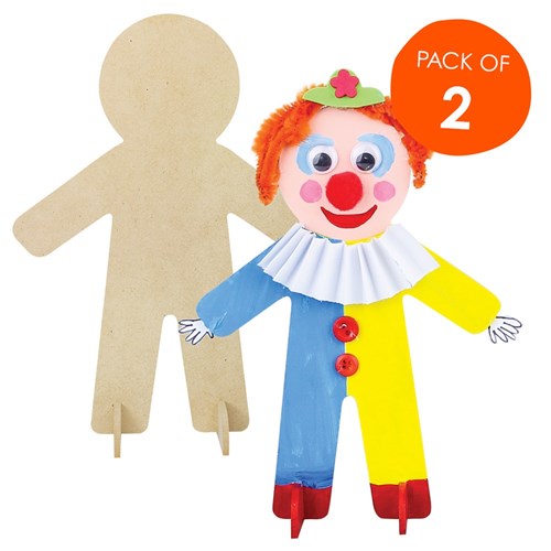 3D Wooden Person - Pack of 2