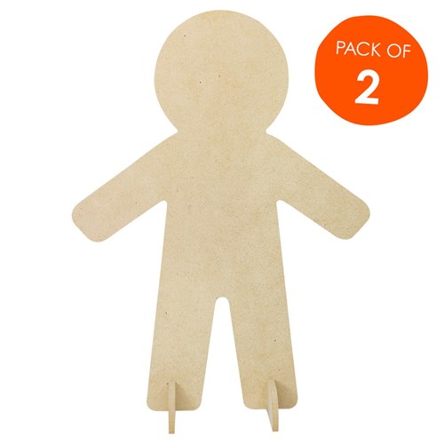 3D Wooden Person - Pack of 2