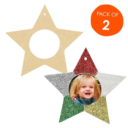 Wooden Star Frames - Pack of 2