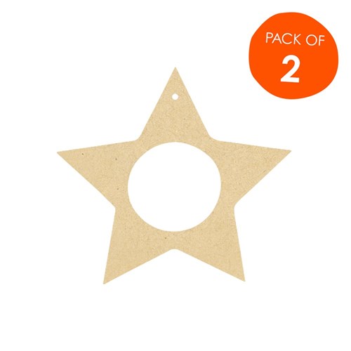 Wooden Star Frames - Pack of 2