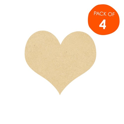 Wooden Heart Shapes - Pack of 4
