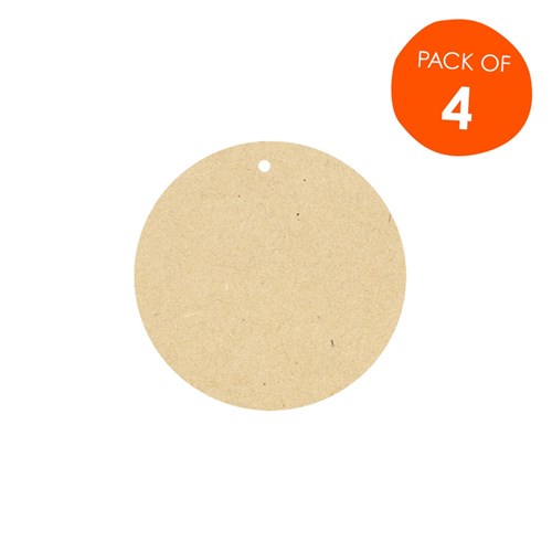 Wooden Circle Shapes - Pack of 4