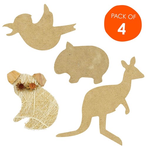 Wooden Australian Animal Shapes - Set 1 - Pack of 4