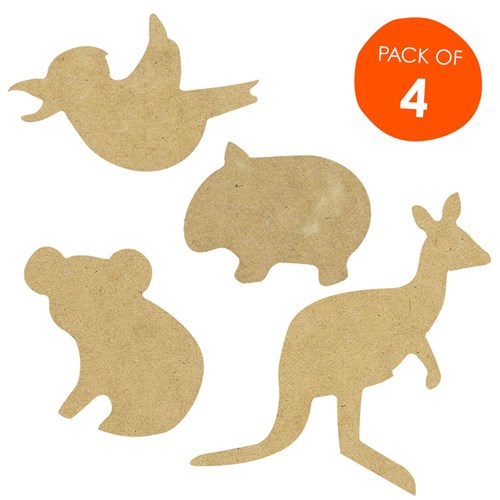 Wooden Australian Animal Shapes - Set 1 - Pack of 4