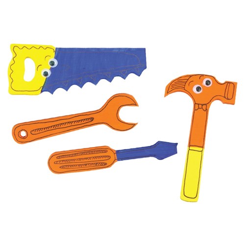 Wooden Tool Shapes - Pack of 8