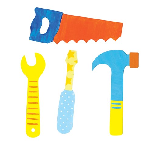 Wooden Tool Shapes - Pack of 8