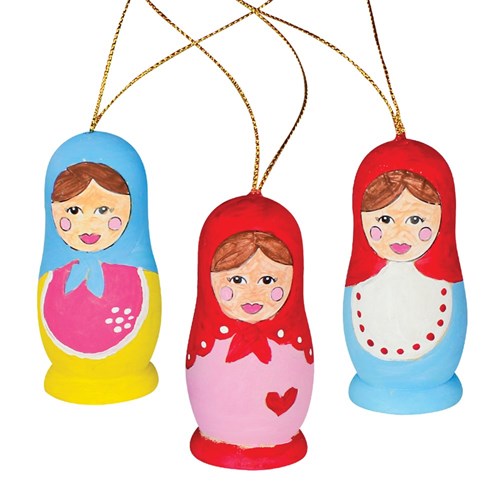 Wooden Babushka Dolls - Pack of 2
