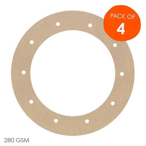 Cardboard Weaving Circles - Brown - Pack of 4