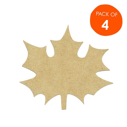 Wooden Leaf Shapes - Pack of 4