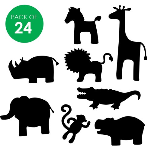 Scratch Board Safari Animals - Pack of 24