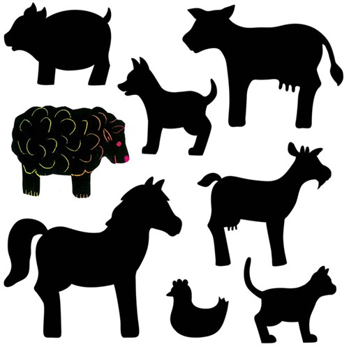 Scratch Board Farm Animals  - Pack of 24