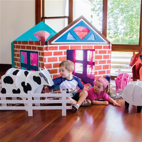Giant 3D Wooden Farm Animals & Fence Bumper Pack