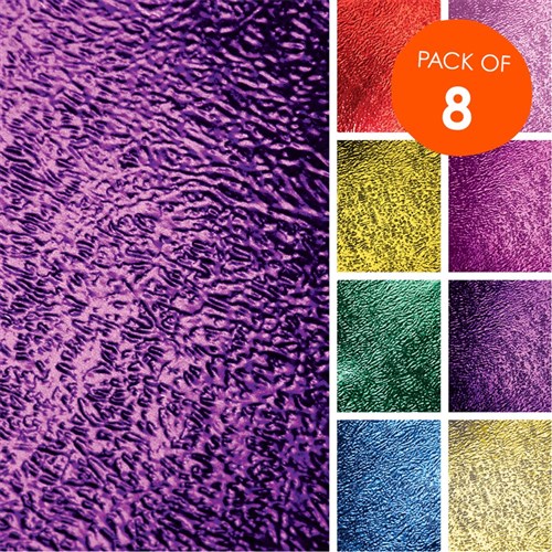 Metallic Ripple Paper - A4 - Pack of 8