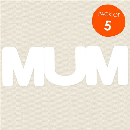 Cardboard MUM Cards White Pack of 5 Paper Activities